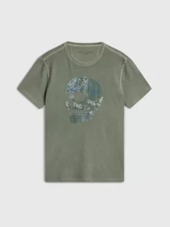 APPLIQUE SKULL TEE-John Varvatos Hot