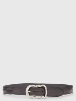 FIBEL ANTIQUE NICKLE FINISH BELT-John Varvatos Online