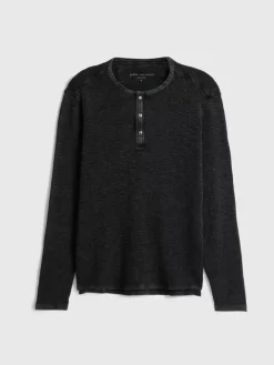 MEMPHIS WAFFLE HENLEY-John Varvatos