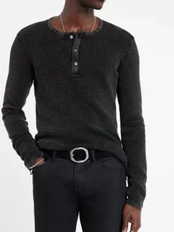 MEMPHIS WAFFLE HENLEY-John Varvatos
