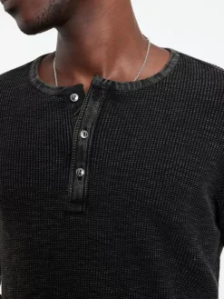 MEMPHIS WAFFLE HENLEY-John Varvatos