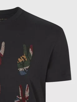 MULTI PEACE HAND TEE-John Varvatos New