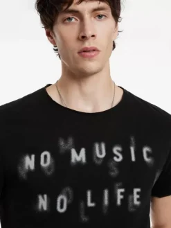 NO MUSIC NO LIFE TEE-John Varvatos Hot