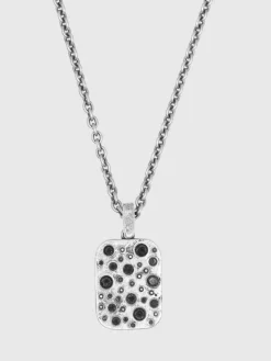 PENDANT NECKLACE WITH BLACK DIAMONDS-John Varvatos Clearance