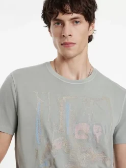 PHOTO EMBROIDERY TEE-John Varvatos New